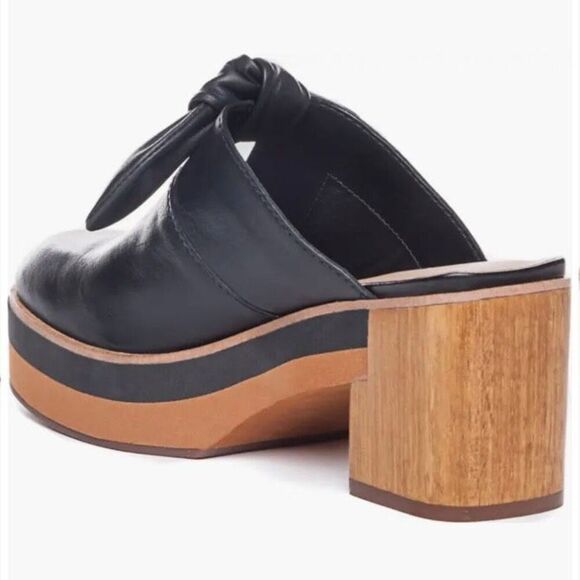 BERNARDO x NORDSTROM | Sadie Mule Clog Slide On Bow Clogs Black Brown | Size 9 - Picture 2 of 13